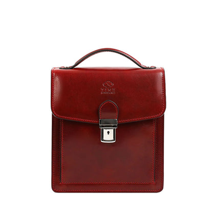 Small Leather Briefcase - Walden Briefcase Time Resistance Red  