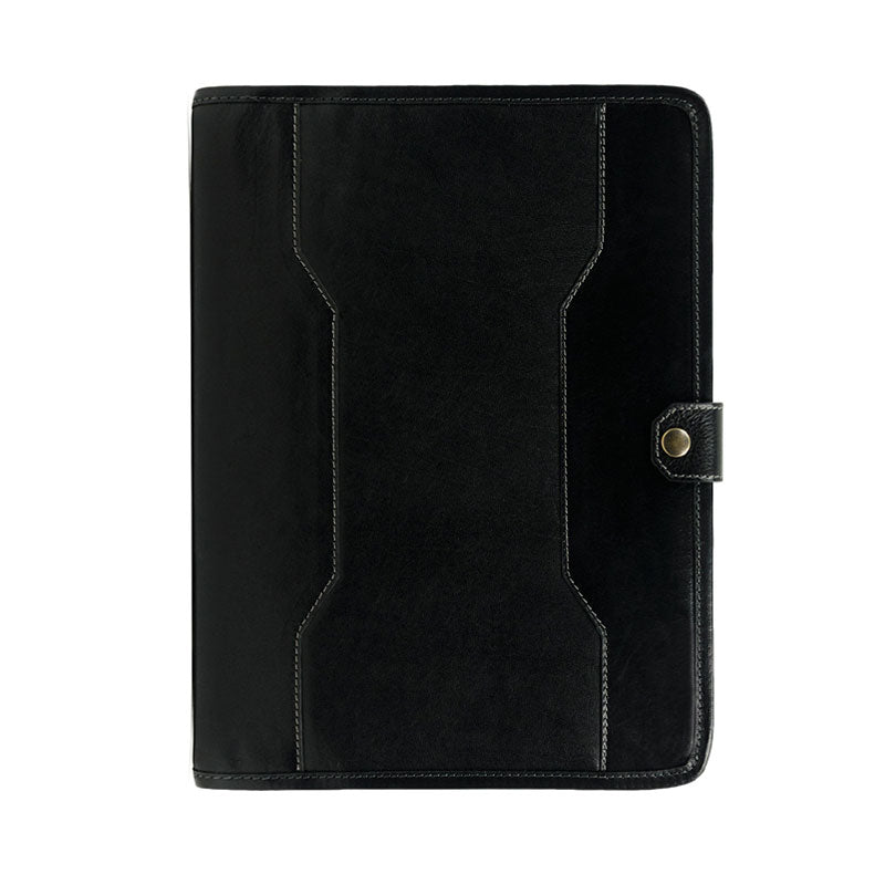Leather A4 Documents Folder Organizer - The Call of the Wild Accessories Time Resistance Black  