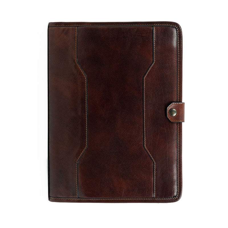 Leather A4 Documents Folder Organizer - The Call of the Wild Accessories Time Resistance Brown  