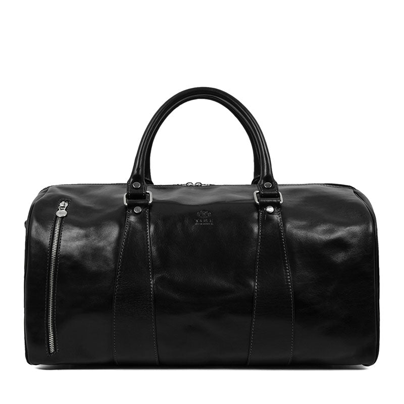 Leather Duffel Bag - Wise Children Duffel Bag Time Resistance Black  