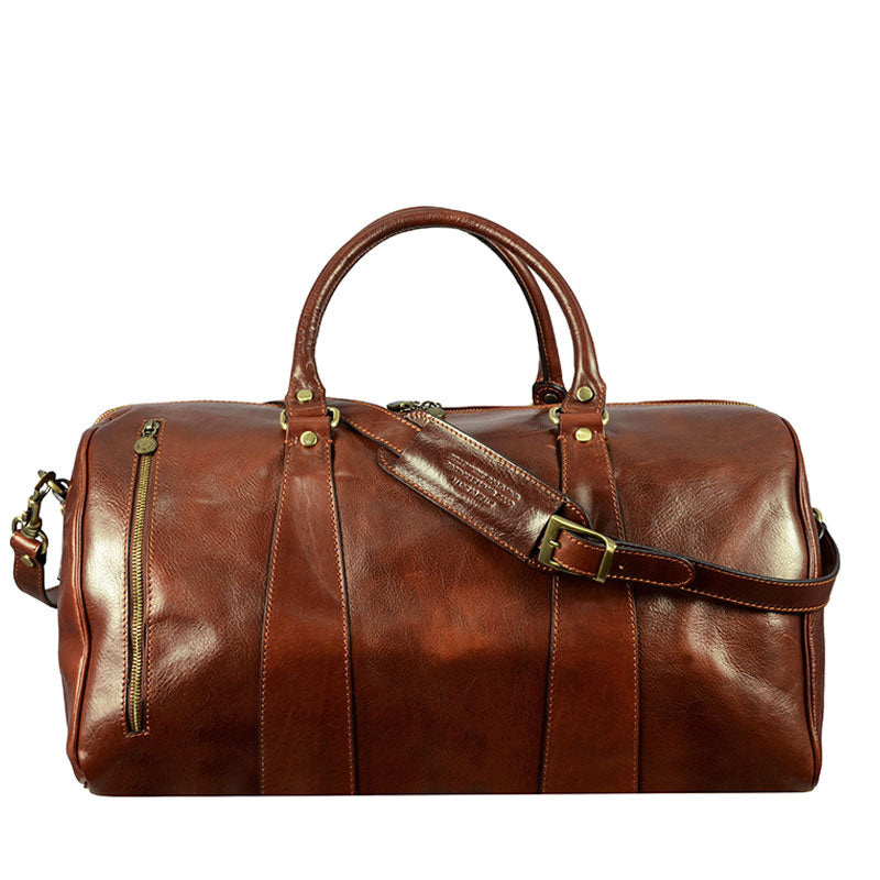 Leather Duffel Bag - Wise Children Duffel Bag Time Resistance Brown  