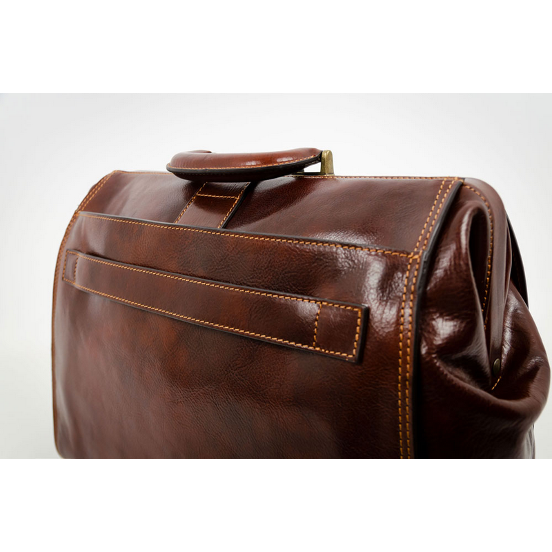 Brown Large Leather Doctor Bag - Mrs Dalloway Doctor Bag Time Resistance   