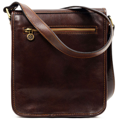 Small Leather Messenger Bag - On The Road