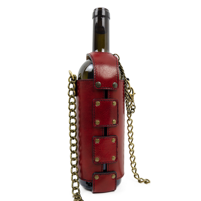 Leather Wine Tote - Saving Grapes Accessories Time Resistance   
