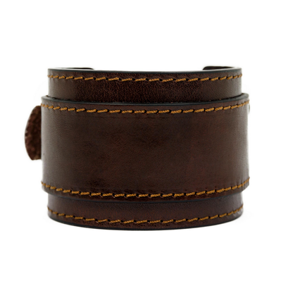 brown leather bracelet for men