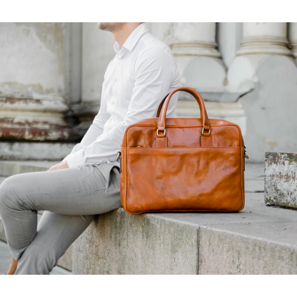 Leather Briefcase Laptop Bag - The Little Prince Briefcase Time Resistance   