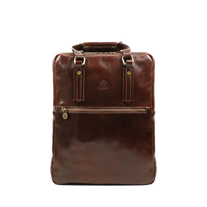 Brown Leather Backpack - Gone with the Wind Backpack Time Resistance Brown  