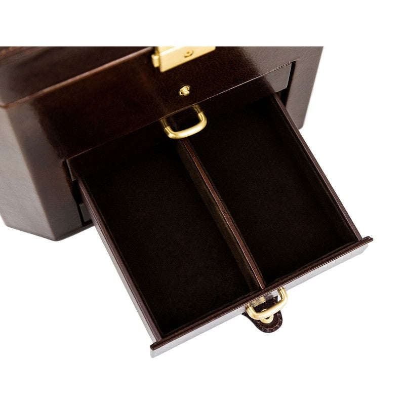 Large Leather Jewelry Box - A Handful of Dust