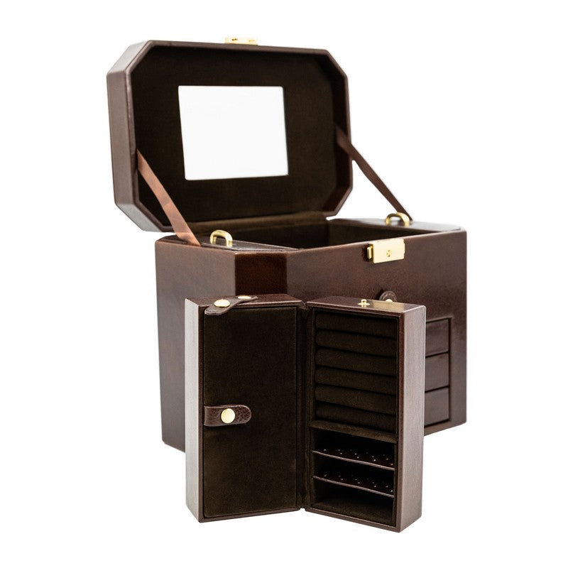 Large Leather Jewelry Box - A Handful of Dust Accessories Time Resistance   