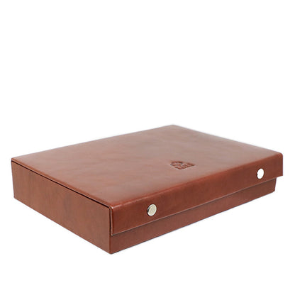 brown leather jewelry box